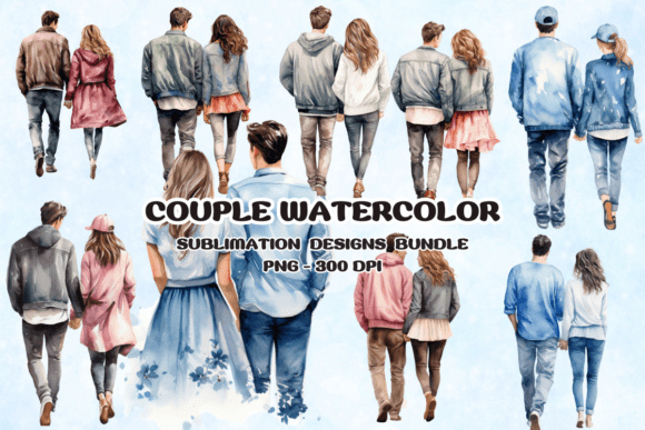 Bring Romance to Life with Watercolor Couple Clipart Wedding