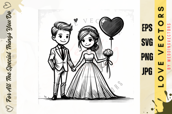 C3697: Floral Wedding Vectors for Romantic Designs