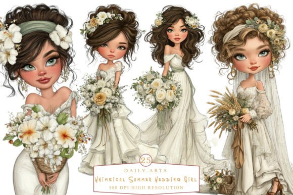 Capture the Joy of Summer Nuptials with Whimsical Clipart