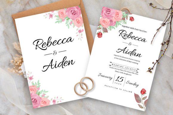 Elegant Watercolor Wedding Invitations: A Designer's Dream Template