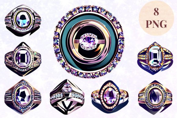 Elegant Wedding Ring 21 Clipart PNG for Creative Projects