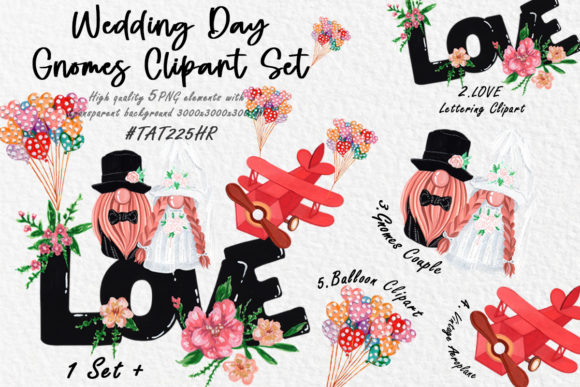 Enchanting Gnomes Wedding Clipart: A Complete Design Set