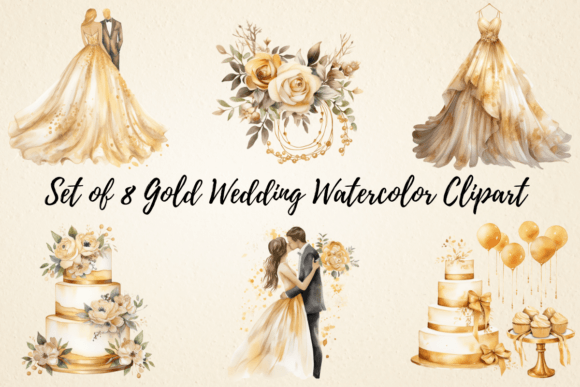 Infuse Elegance: Creative Uses for Gold Watercolor Clipart