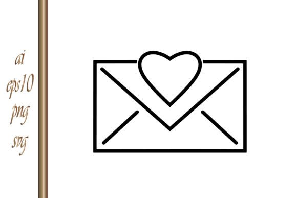 The Artful Touch of Love Envelope with Heart Wedding Sketch