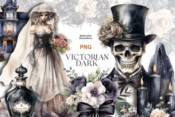 Watercolor Dark Victorian Wedding: A Creative Collection