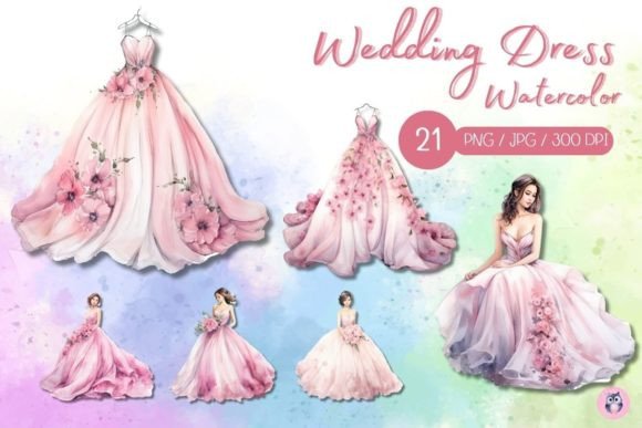 Wedding Dress Spring Flower Set: A Fresh Collection for Your Projects