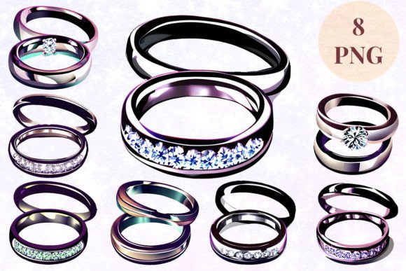 Wedding Ring 10 Clipart PNG: A Versatile Design Asset