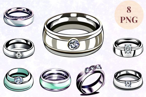 Wedding Ring 11 Clipart PNG: A Designer's Guide to Elegant Motifs
