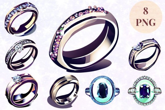 Wedding Ring 12 Clipart PNG: A Designer's Toolkit for Elegance