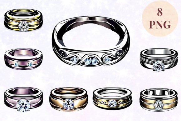 Wedding Ring 46 Clipart PNG: Elevate Your Design Projects