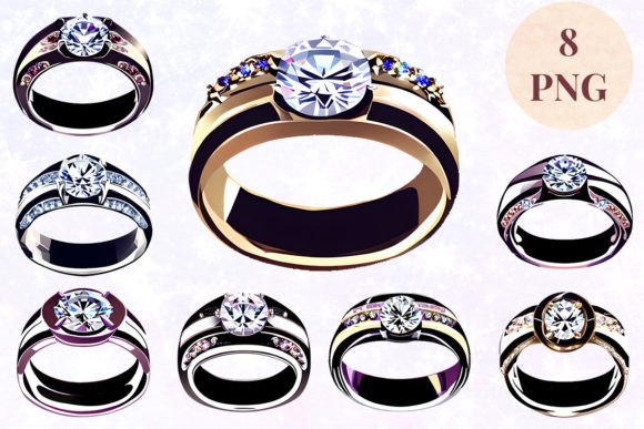Wedding Ring 47 Clipart PNG: A Versatile Design Asset