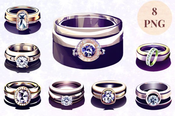 Wedding Ring 58 Clipart PNG: Your All-in-One Design Asset