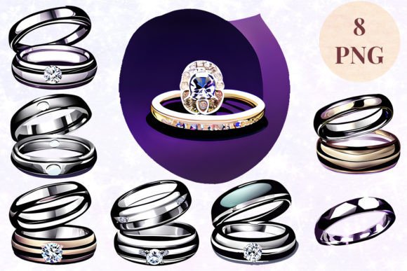 Wedding Ring 61 Clipart PNG: Versatile Design for Any Project