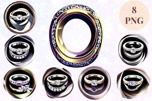 Wedding Ring 64 Clipart PNG: Elegant Design for Every Project